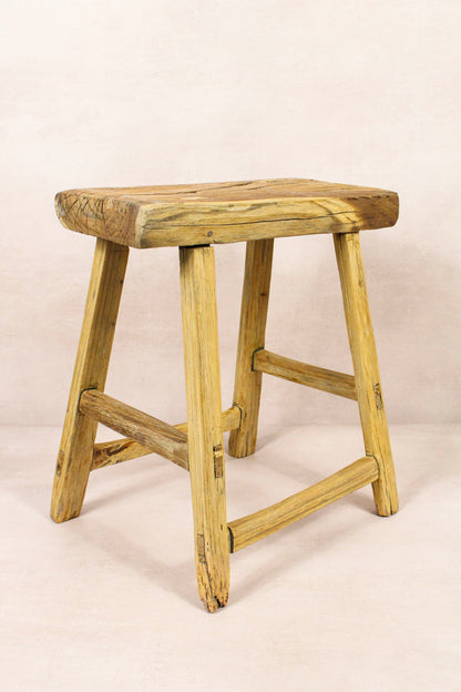 Vintage Rustic Stool - Elm wood - 186