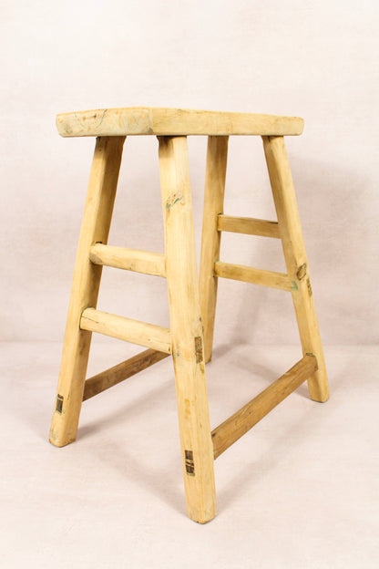 Vintage Rustic Stool - Elm wood - 194
