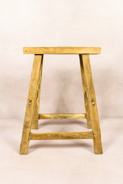 Vintage Rustic Stool - Elm wood - 196