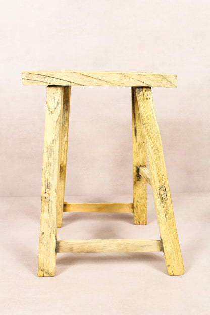 Vintage Rustic Stool - Elm wood - 201