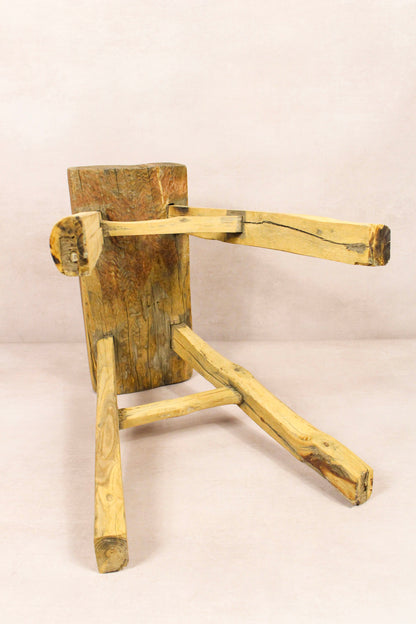 Vintage Rustic Stool - Elm wood - 203