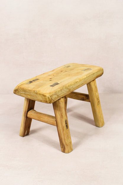 Vintage Rustic Stool - Elm wood - Small - 214