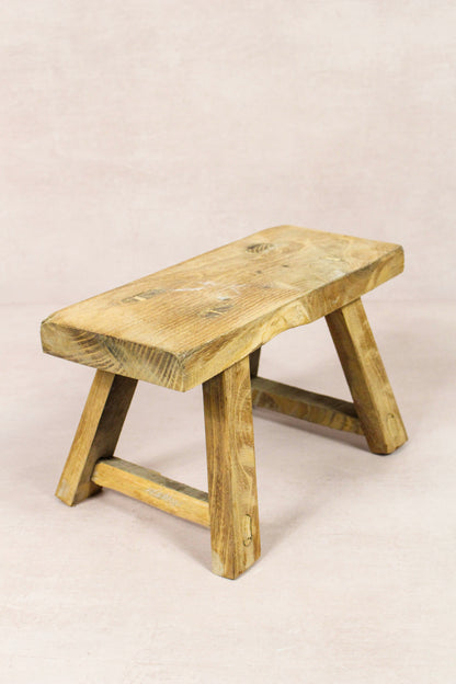 Vintage Rustic Stool - Elm wood - Small - 226