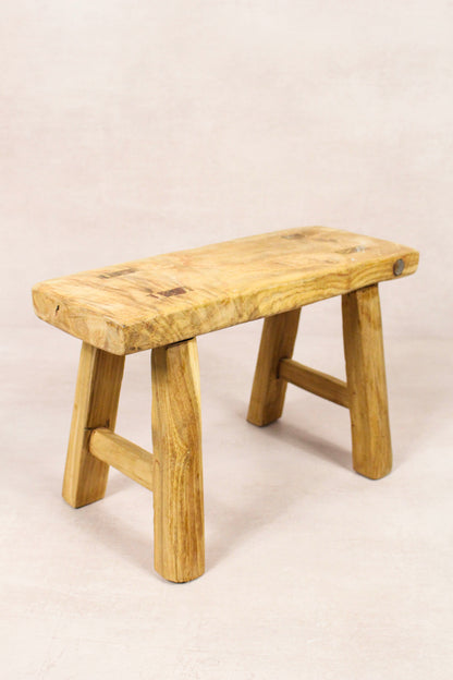 Vintage Rustic Stool - Elm wood - Small - 236