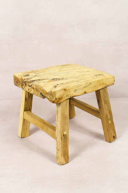Vintage Rustic Stool - Elm wood - Small - 242