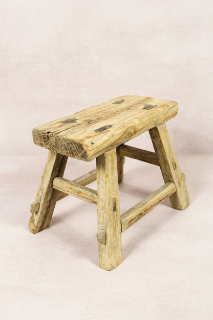 Vintage Rustic Stool - Elm wood - Small - 277