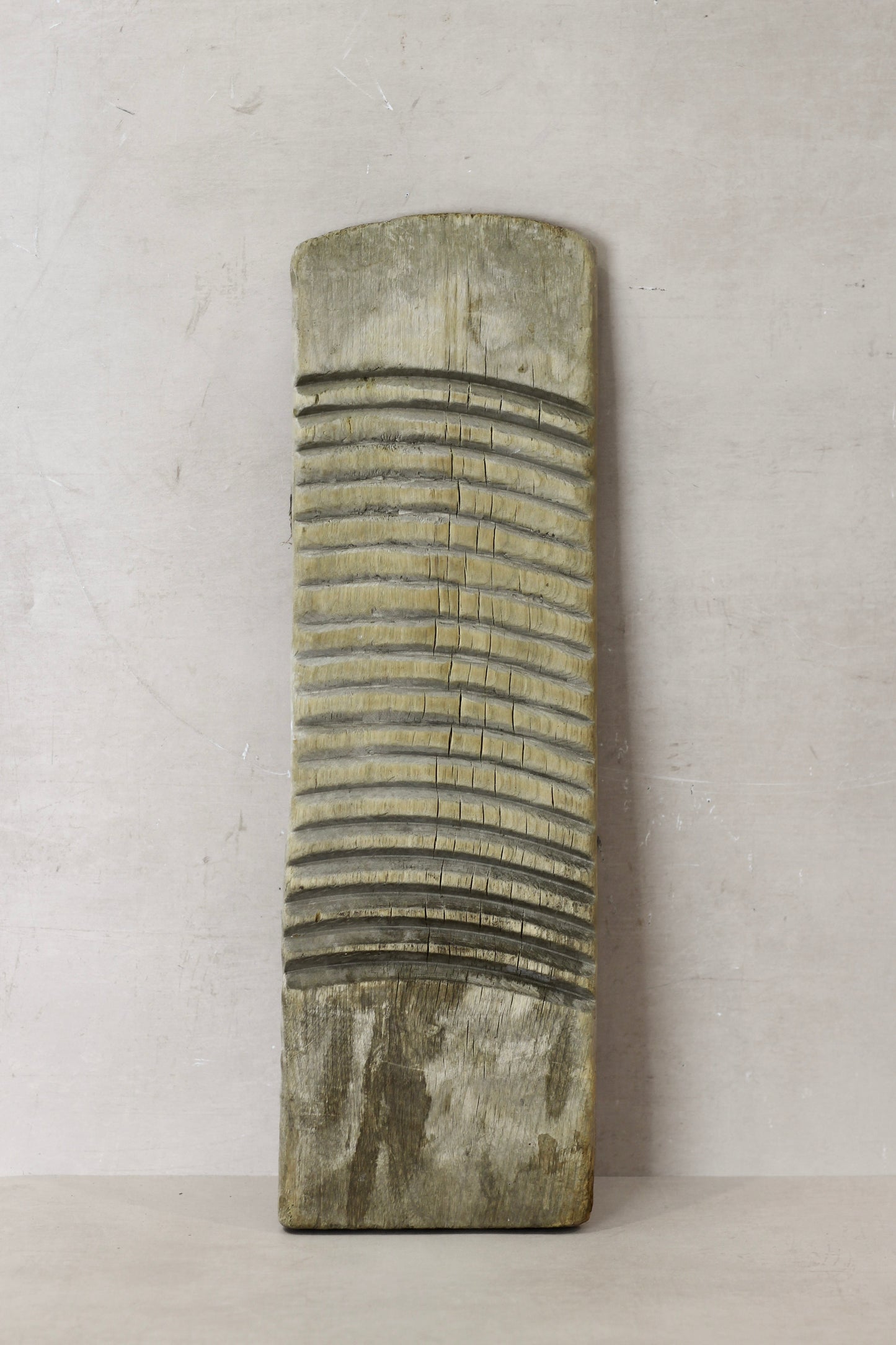Vintage Elm Wooden Washboard - no 14