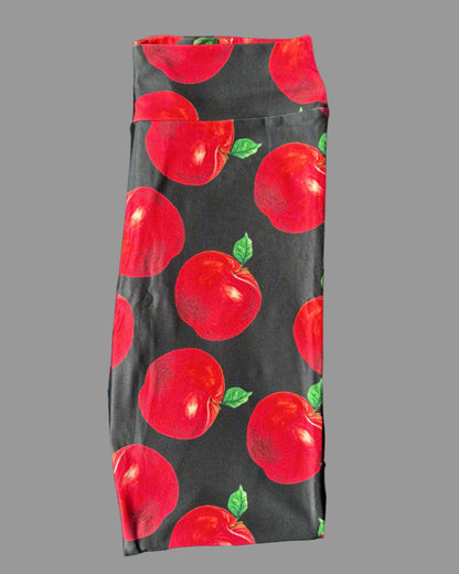 Apple design full length stretch leggings