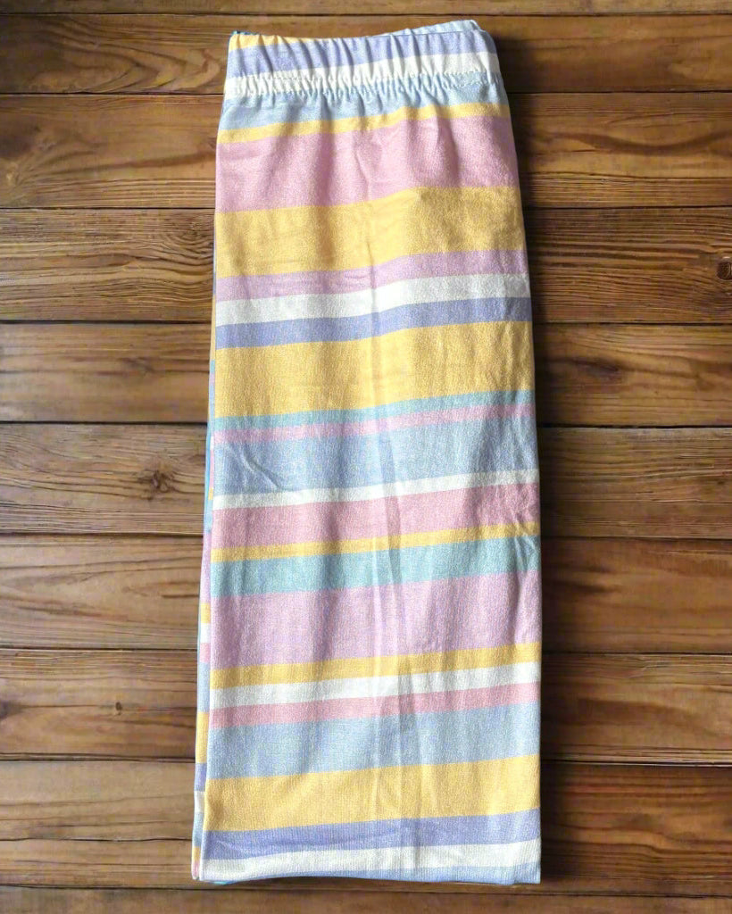 Candy striped full length stretch leggings