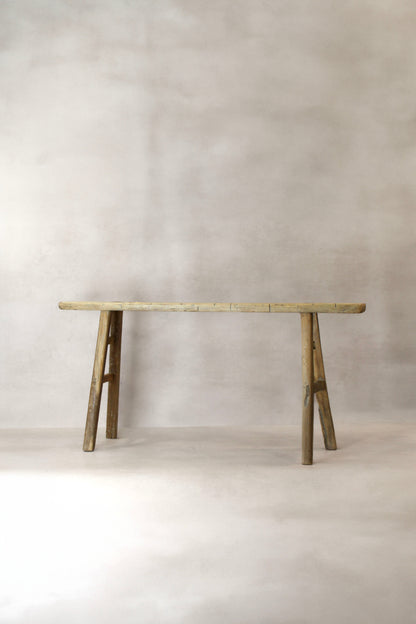 Antique Rustic Elm Skinny Bench 04