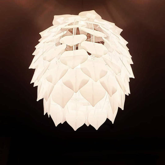 Protea Frosted White Pendant L