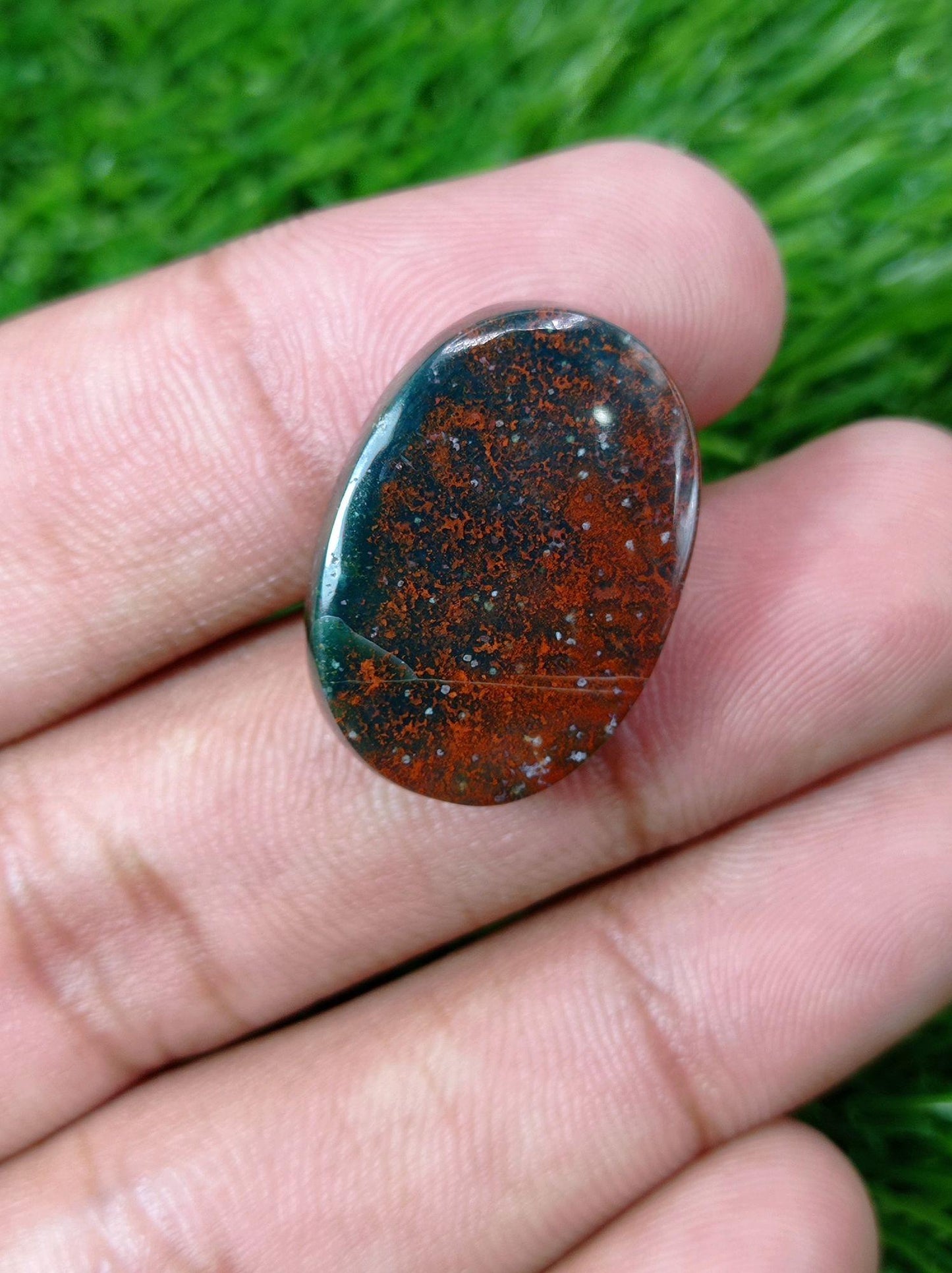 33.5ct High Quality Blood Stone - Heliotrope - Hajr-ul-Dam-25x18mm