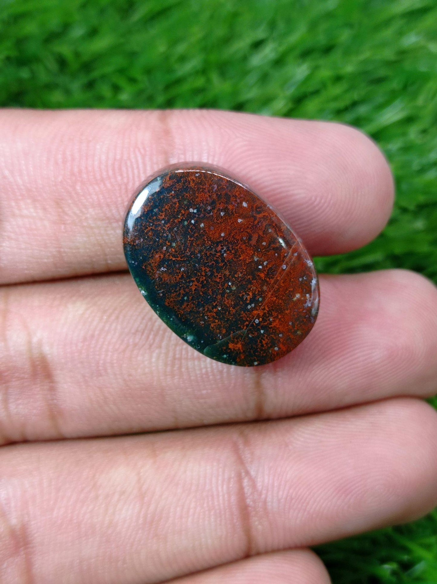 33.5ct High Quality Blood Stone - Heliotrope - Hajr-ul-Dam-25x18mm