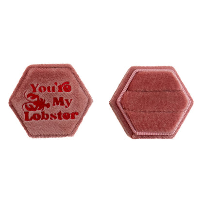 You're My Lobster Pink Wedding Ring Box