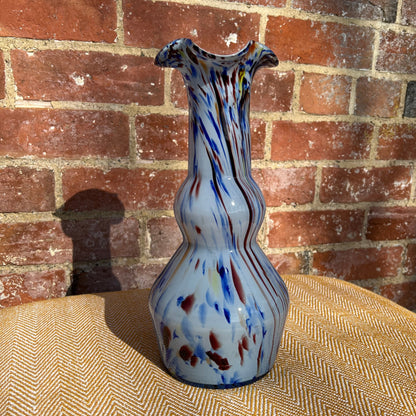 Murano tall glass vase