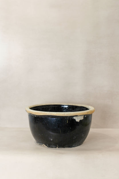 Wabi Sabi Antique Dark Glazed Terracotta Bowl - ODB 01