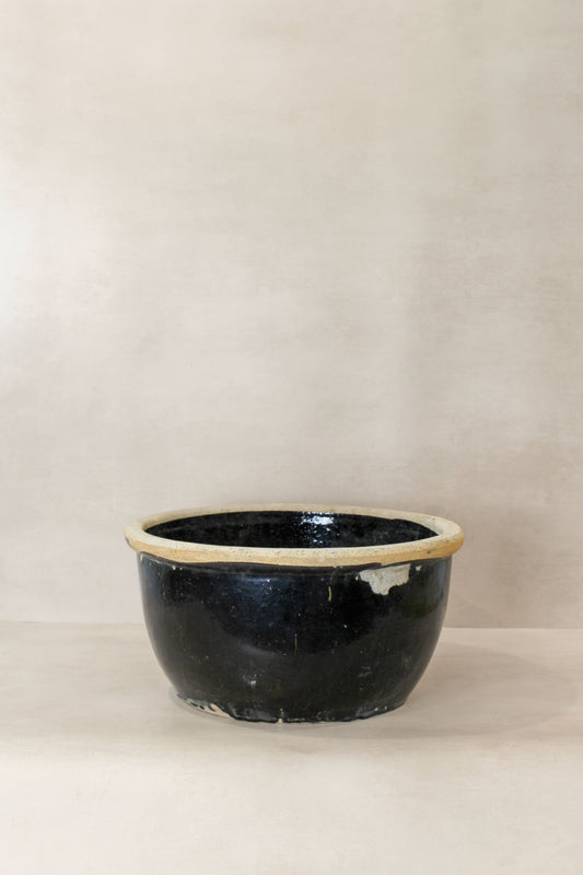 Wabi Sabi Antique Dark Glazed Terracotta Bowl - ODB 01