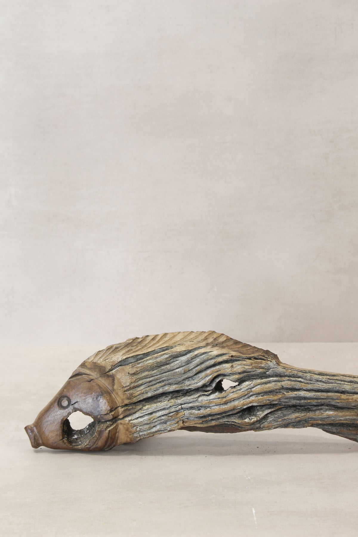 Driftwood Hand Carved Fish - (13.4)