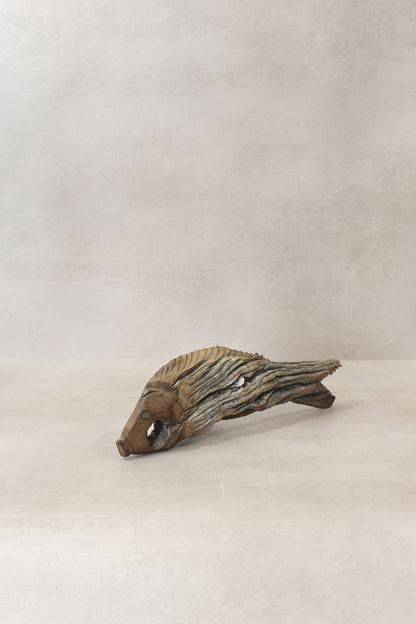 Driftwood Hand Carved Fish - (13.4)