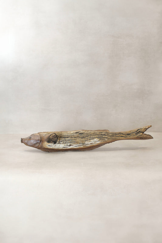 Driftwood Hand Carved Fish - (15.1)