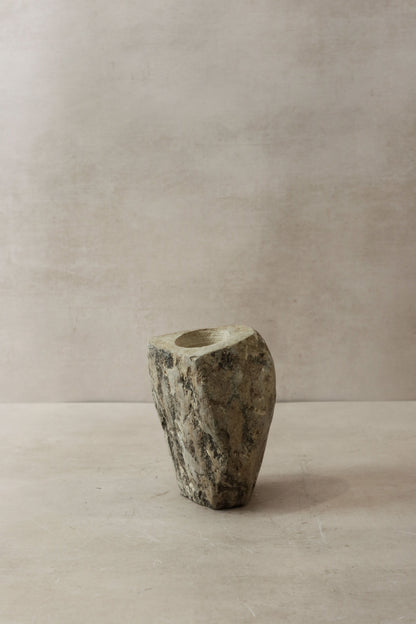 Natural Rough Edge Stone Candle Holder - 98.2