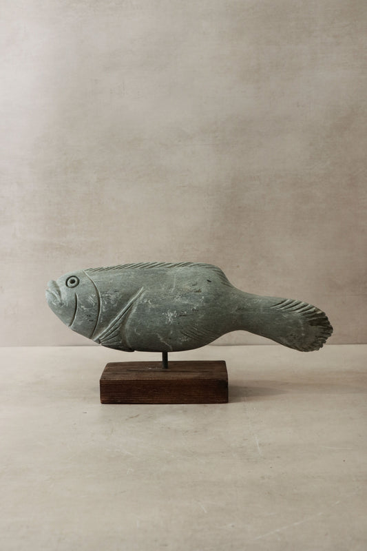 Stone Fish Sculpture - Zimbabwe - 29.2