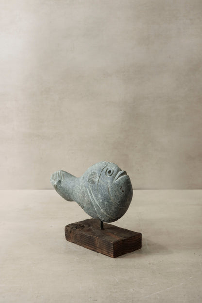 Stone Fish Sculpture - Zimbabwe - 29.1
