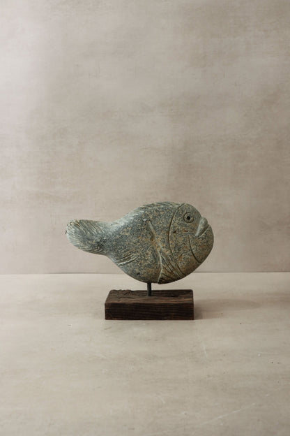 Stone Fish Sculpture - Zimbabwe - 30.2