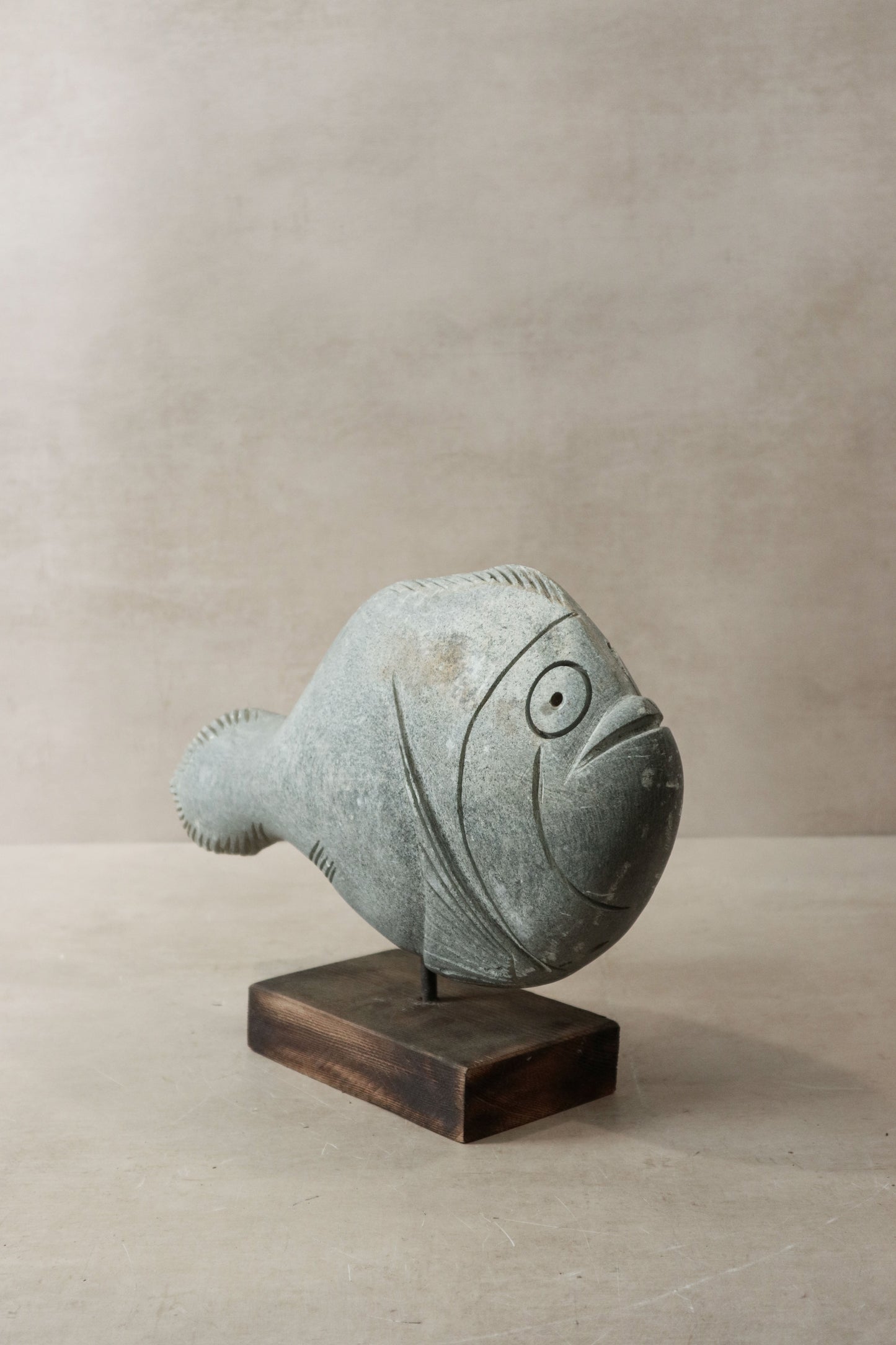 Stone Fish Sculpture - Zimbabwe - 35.3