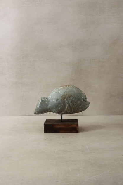Stone Fish Sculpture - Zimbabwe - 29.3