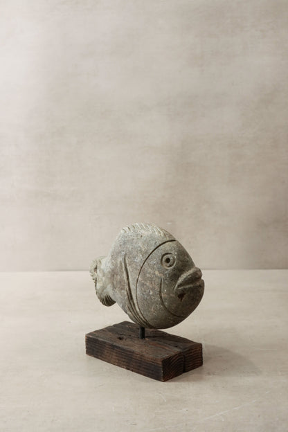 Stone Fish Sculpture - Zimbabwe - 30.7