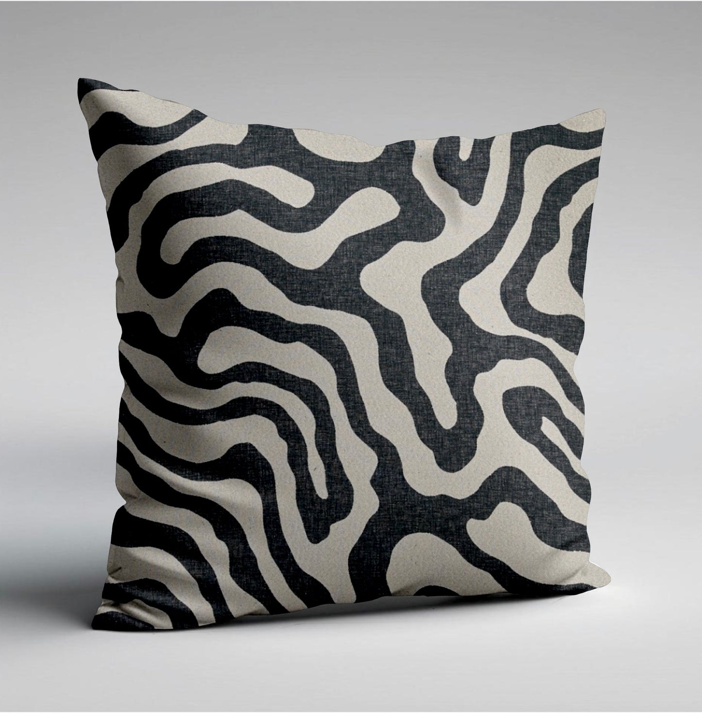 Black wiggle throw cushion, scatter cushions
