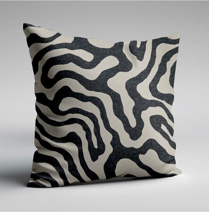 Black wiggle throw cushion, scatter cushions