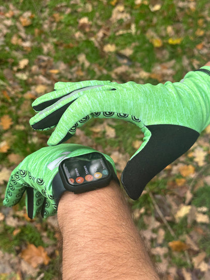 eGLOVE Run Gloves – Green | Touchscreen Running Gloves