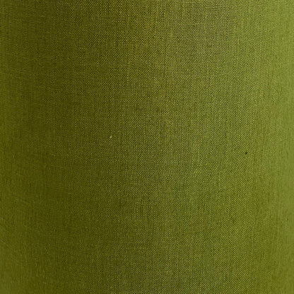 Olive green linen cone lampshade, extra tall lampshade