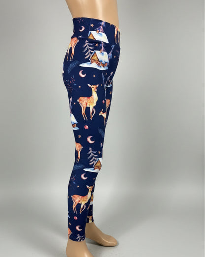 Winter forest cottage leggings