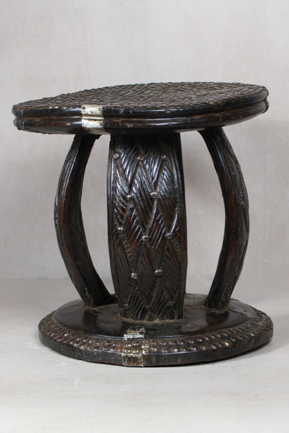 Vintage Rwanda Wood Side Table 2.1