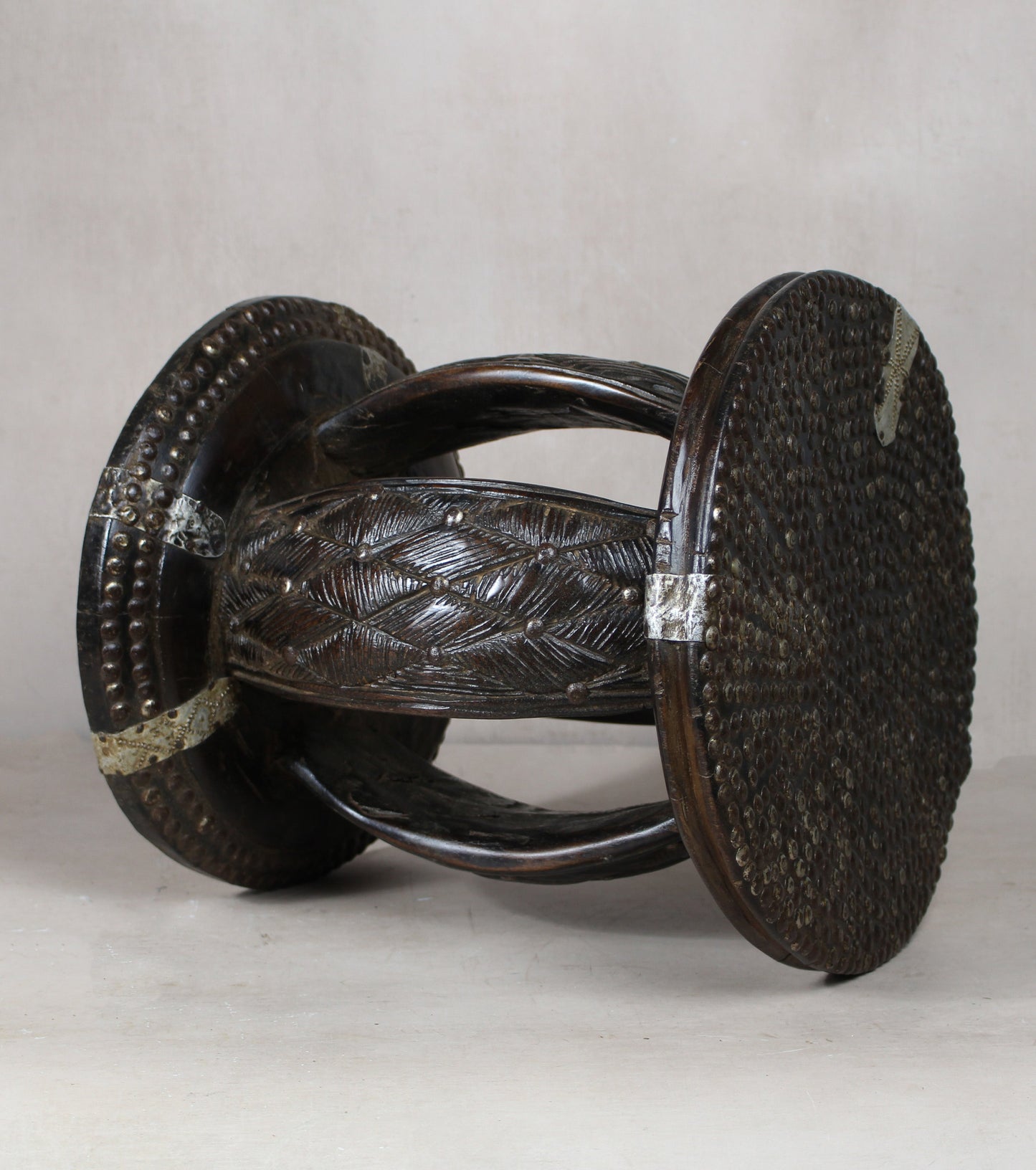 Vintage Rwanda Wood Side Table 2.1