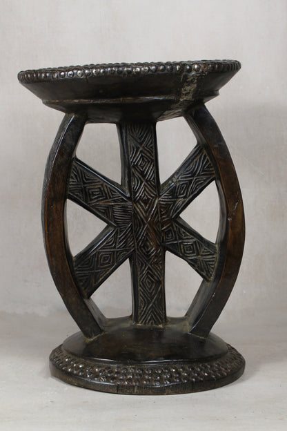 Vintage Rwanda Wood Side Table 2.2