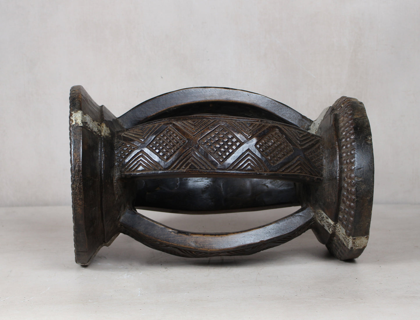 Vintage Rwanda Wood Side Table 2.3