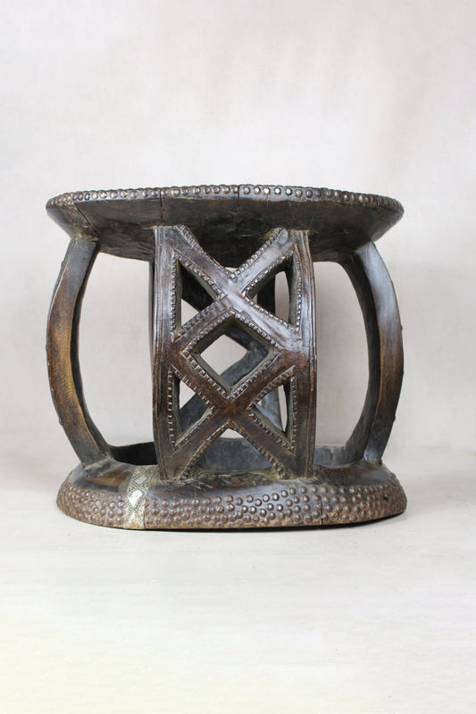 Vintage Rwanda Wood Side Table 2.4