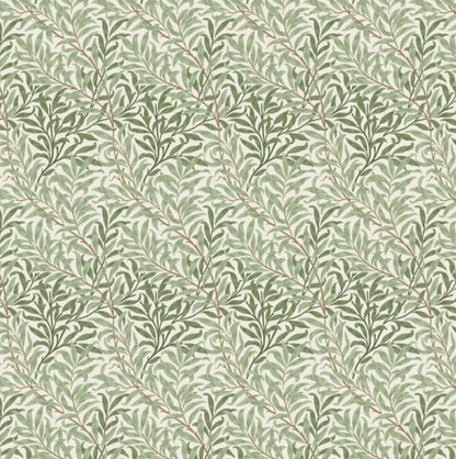 William morris green willow leaves cotton cushion, scatter cushions