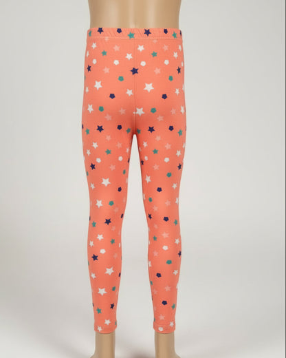 Orange star design leggings