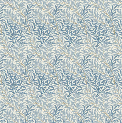 William morris blue willow leaves cotton cushion, scatter cushions