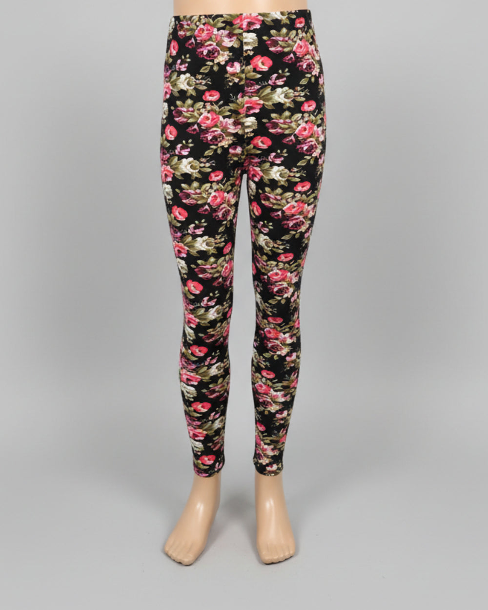 Rose floral leggings, full length