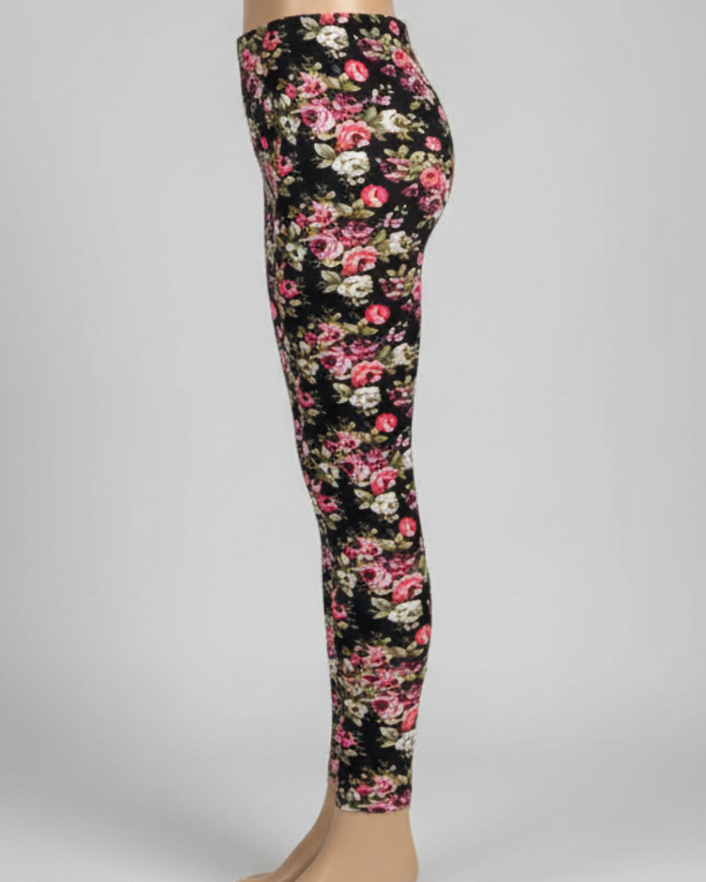 Rose floral leggings, full length