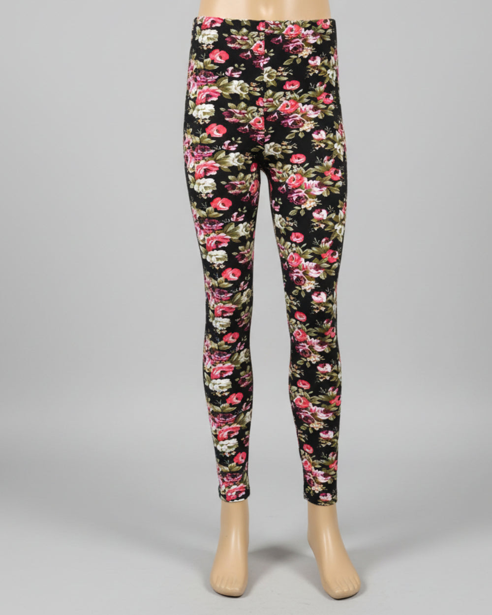 Rose floral leggings, full length