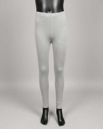 Jersey grey full length stretch leggings