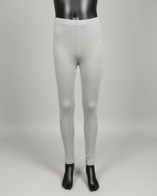 Jersey grey full length stretch leggings