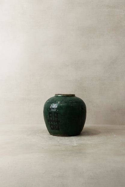 Old Turquoise Asian Pot No2